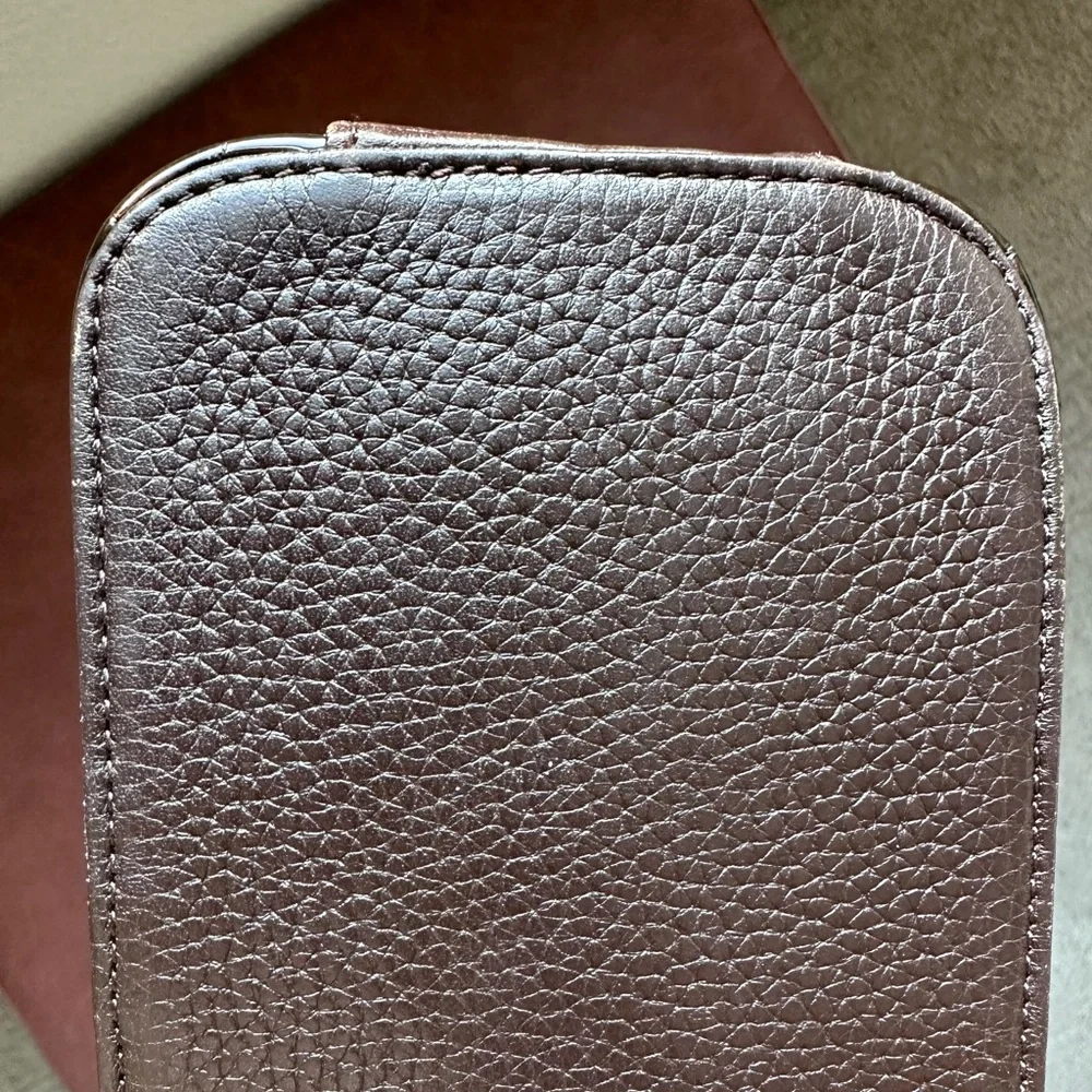 Brighton Glossy Croc-Embossed Shoulder Bag